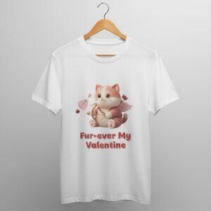 Fur-ever My Valentine Cat T-shirt